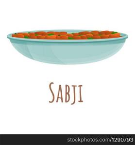 Sabji food icon. Cartoon of sabji food vector icon for web design isolated on white background. Sabji food icon, cartoon style