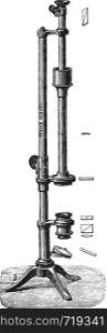 Saccharimeter fringed, vintage engraved illustration. Industrial encyclopedia E.-O. Lami - 1875.