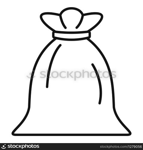 Sack icon. Outline sack vector icon for web design isolated on white background. Sack icon, outline style