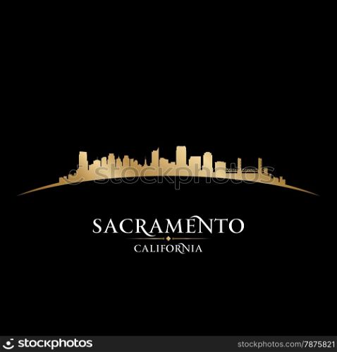 Sacramento California city skyline silhouette. Vector illustration