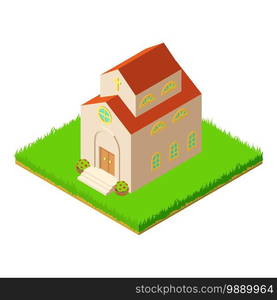 Sacred place icon. Isometric illustration of sacred place vector icon for web. Sacred place icon, isometric style