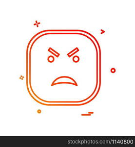 Sad Emoji icon design vector