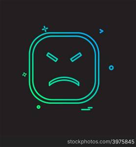 Sad emoji icon design vector