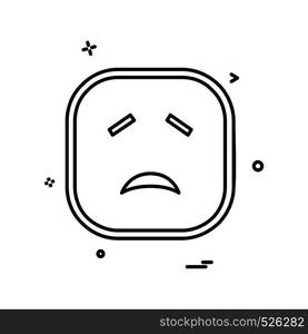 Sad Emoji icon design vector