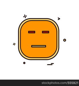 Sad emoji icon design vector