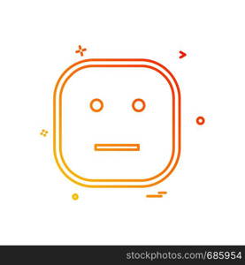 Sad emoji icon design vector