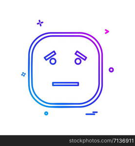 Sad emoji icon design vector