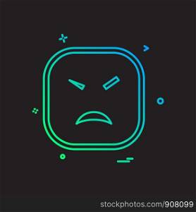 Sad emoji icon design vector