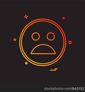 Sad Emoji icon design vector