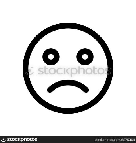 sad emoji, icon on isolated background
