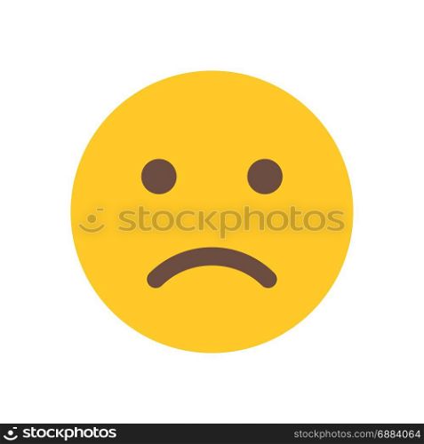 sad emoji, icon on isolated background