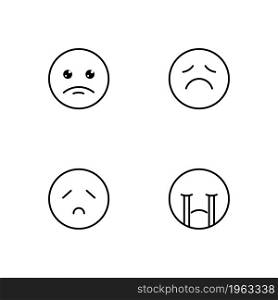 Sad Emotion icon design vector illustration Template