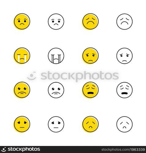 Sad Emotion icon design vector illustration Template