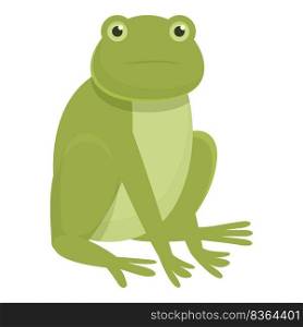 Sad frog icon cartoon vector. Cute green. Jump animal. Sad frog icon cartoon vector. Cute green