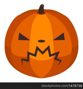 Sad furry pumpkin icon. Isometric of sad furry pumpkin vector icon for web design isolated on white background. Sad furry pumpkin icon, isometric style