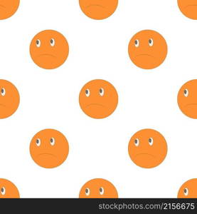 Sad unhappy emotpattern seamless background texture repeat wallpaper geometric vector. Sad unhappy emotpattern seamless vector