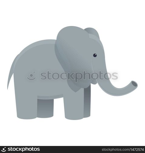 Safari elephant icon. Cartoon of safari elephant vector icon for web design isolated on white background. Safari elephant icon, cartoon style