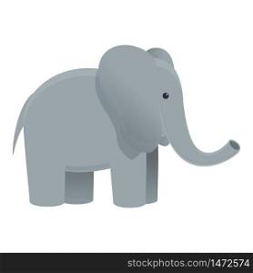 Safari elephant icon. Cartoon of safari elephant vector icon for web design isolated on white background. Safari elephant icon, cartoon style