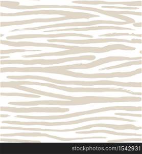 Safari pattern, pastel color zebra seamless print, vector background. African safari wild animal fur skin pattern with beige stripes on white background, simple flat modern decoration background. Safari pattern pastel color zebra seamless print