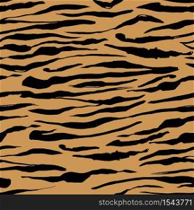 Safari pattern, tiger skin fur print orange seamless background, African wild animal camouflage. Bengal tiger fur print pattern, abstract jungle design with black and brown stripes. Safari pattern, tiger print orange seamless background