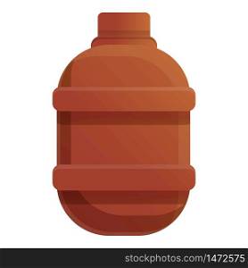 Safari water flask icon. Cartoon of safari water flask vector icon for web design isolated on white background. Safari water flask icon, cartoon style