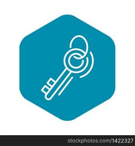 Safe box key icon. Outline safe box key vector icon for web design isolated on white background. Safe box key icon, outline style