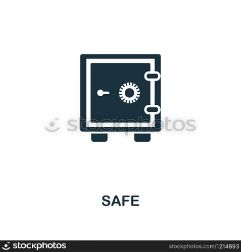 Safe creative icon. Simple element illustration. Safe concept symbol design from personal finance collection. Can be used for mobile and web design, apps, software, print.. Safe icon. Line style icon design from personal finance icon collection. UI. Pictogram of safe icon. Ready to use in web design, apps, software, print.