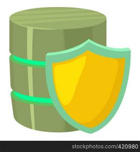 Safe database icon. Cartoon illustration of safe database vector icon for web. Safe database icon, cartoon style
