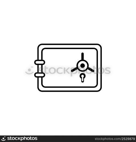 safe-deposit box icon logo vector design template
