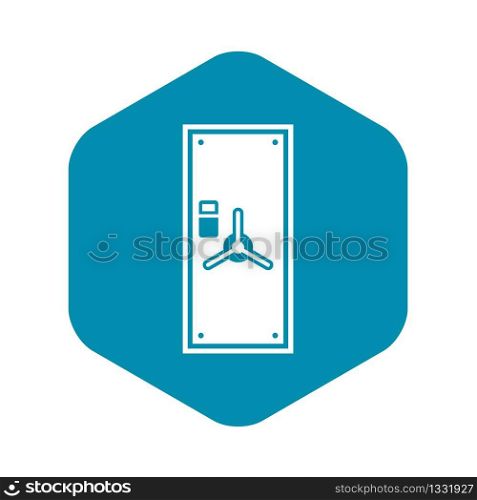 Safe door icon in simple style isolated vector illustration. Safe door icon, simple style