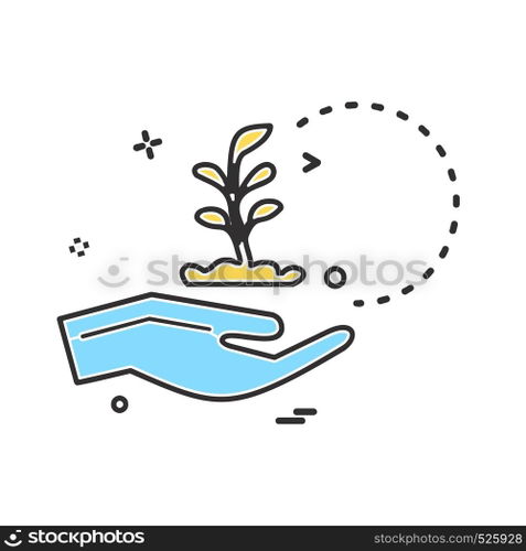 Safe hands icon design vector