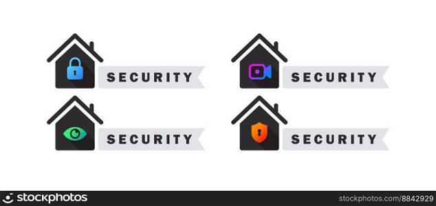 Safe house icons. Smart home icons. Home icon set. Real estate. Vector illustration