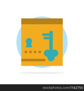 Safe, Locker, Lock, Key Abstract Circle Background Flat color Icon