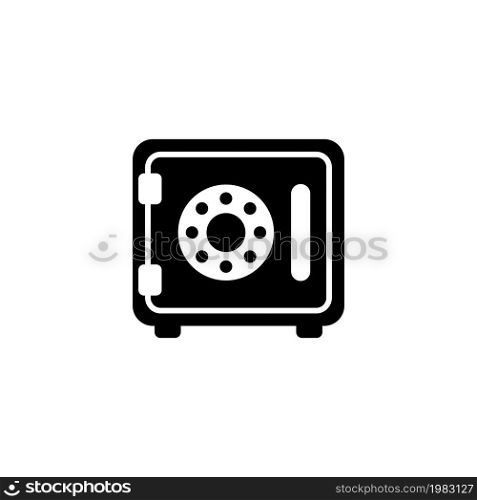 Safe, Money Storage, Confidential Strongbox. Flat Vector Icon illustration. Simple black symbol on white background. Safe, Money Storage, Strongbox sign design template for web and mobile UI element. Safe, Money Storage, Confidential Strongbox. Flat Vector Icon illustration. Simple black symbol on white background. Safe, Money Storage, Strongbox sign design template for web and mobile UI element.