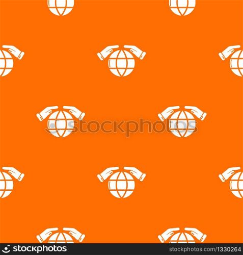 Safe planet pattern vector orange for any web design best. Safe planet pattern vector orange
