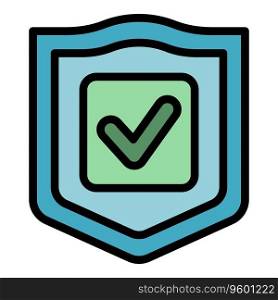 Safe water icon outline vector. Safety line. Guard vest color flat. Safe water icon vector flat