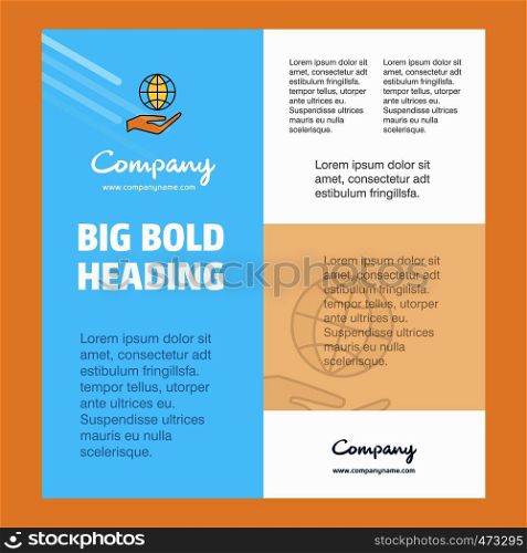 Safe world Business Company Poster Template. with place for text and images. vector background