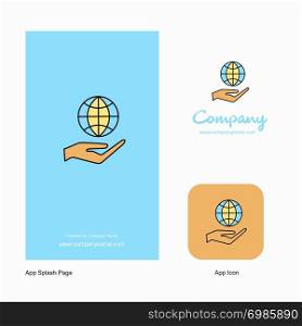 Safe world Company Logo App Icon and Splash Page Design. Creative Business App Design Elements