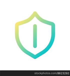 Safeguard pixel perfect gradient linear ui icon. Protecting privacy online. Security improvement. Line color user interface symbol. Modern style pictogram. Vector isolated outline illustration. Safeguard pixel perfect gradient linear ui icon