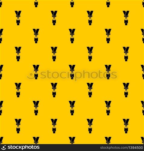 Safety belt pattern seamless vector repeat geometric yellow for any design. Safety belt pattern vector