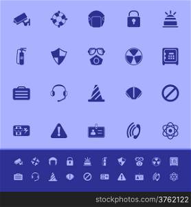 Safety color icons on blue background, stock vector