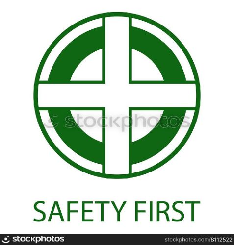 Safety first icon vector illustration symbol design