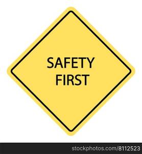 Safety first icon vector illustration symbol design