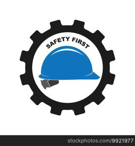 Safety first logo,vector illustration symbol design