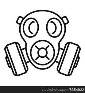 Safety gas mask icon outline vector. Chemical air. Military helmet. Safety gas mask icon outline vector. Chemical air