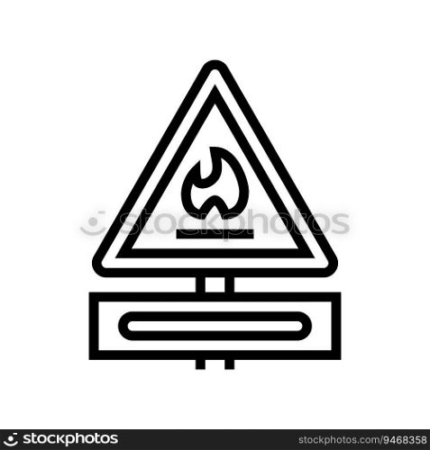 safety gas service line icon vector. safety gas service sign. isolated contour symbol black illustration. safety gas service line icon vector illustration