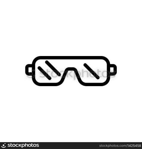 safety glasses for eyes icon vector. safety glasses for eyes sign. isolated contour symbol illustration. safety glasses for eyes icon vector outline illustration