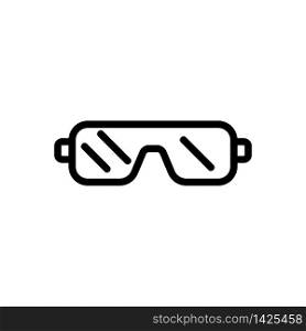 safety glasses for eyes icon vector. safety glasses for eyes sign. isolated contour symbol illustration. safety glasses for eyes icon vector outline illustration