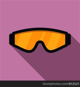 Safety glasses icon. Flat illustration of safety glasses vector icon for web design. Safety glasses icon, flat style