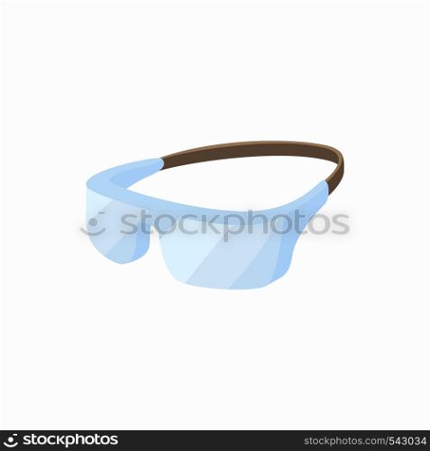 Safety glasses icon in cartoon style on a white background. Safety glasses icon cartoon style